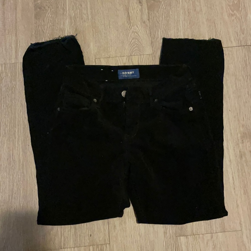 Black corduroy jeans